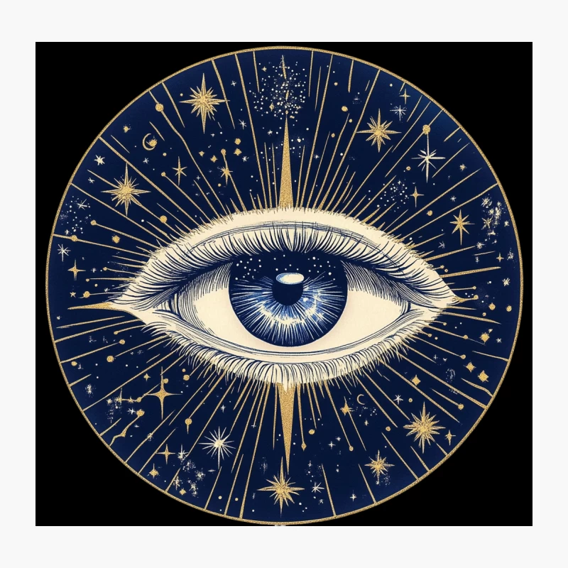 Cosmic Eye: Mystical Celestial Vision Throw Pillow