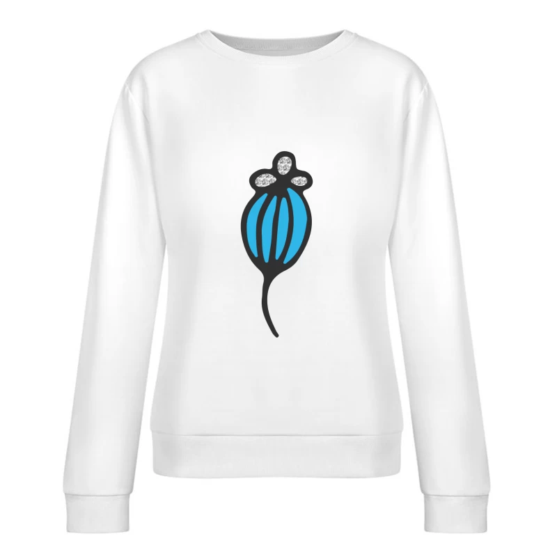 Motif bleu moderne Femme Sweat-shirt à enfiler