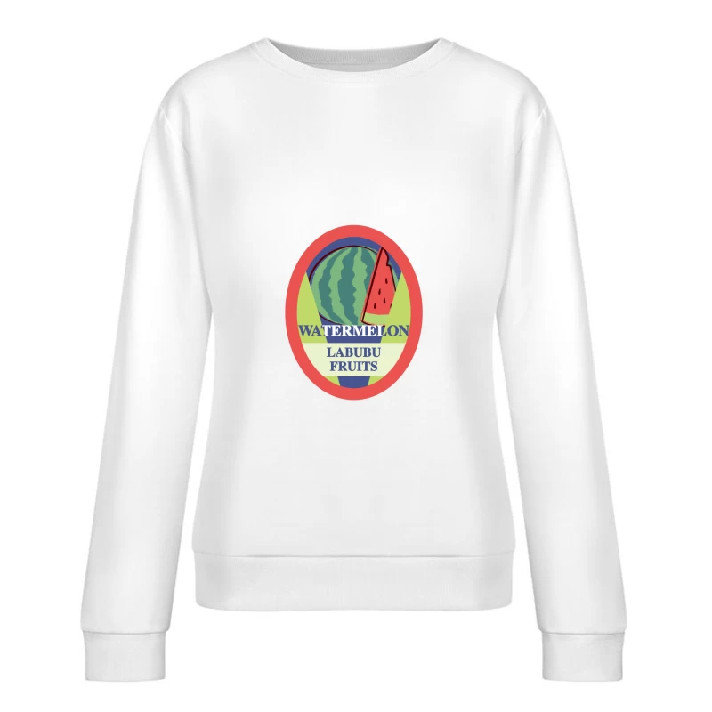 Wassermelonen-Etikett von Labubu Fruits Damen Pullover Sweatshirt