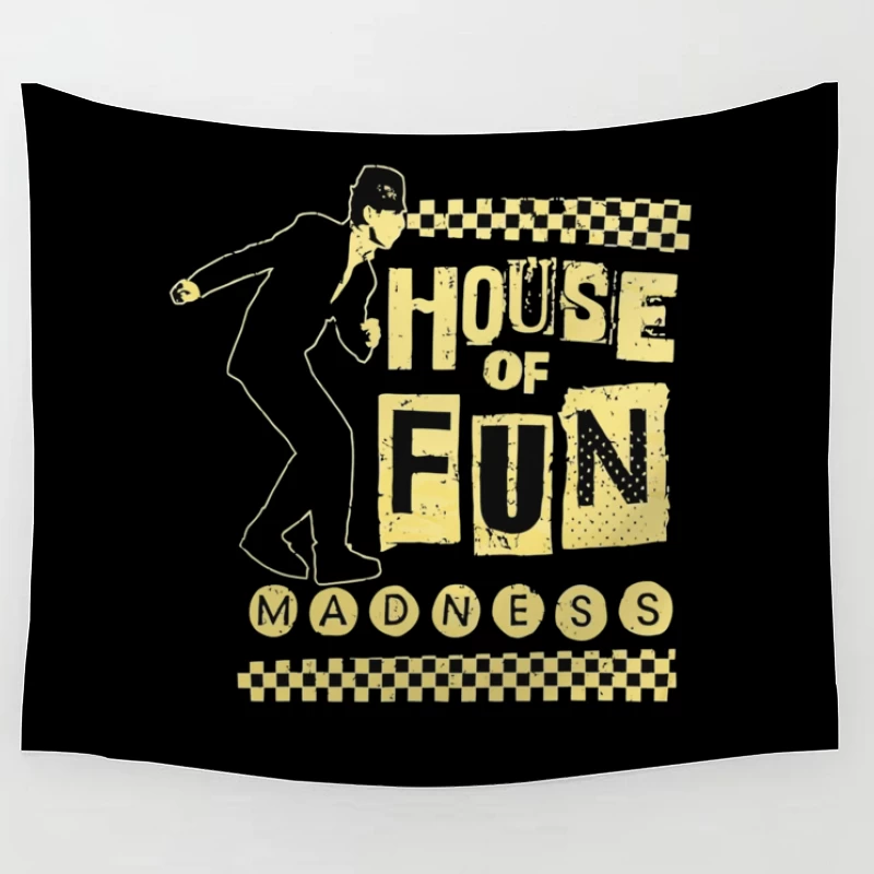 Madness - House of Fun Vintage Band Logo Design Tapestry