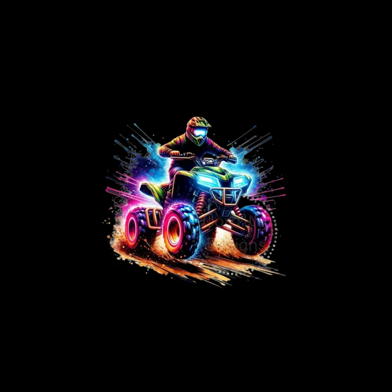 Exciting ATV Rider in Action Desk Mat