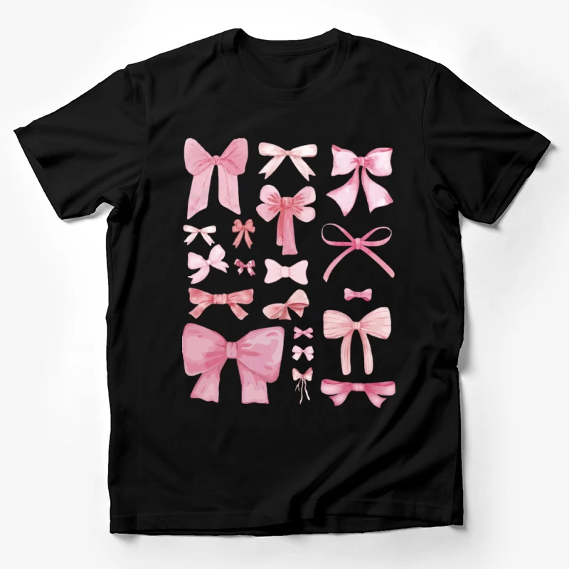 Verschiedene Rosa Schleifen Muster Herren T-Shirt