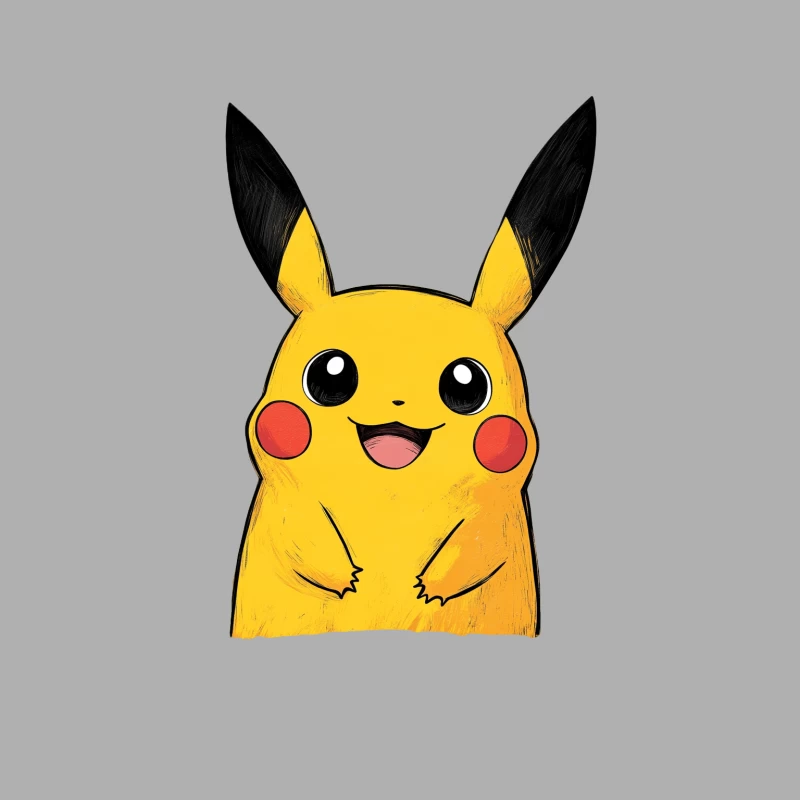 Smiling Pikachu: Iconic Yellow Pokemon Mascot Male Tank Top