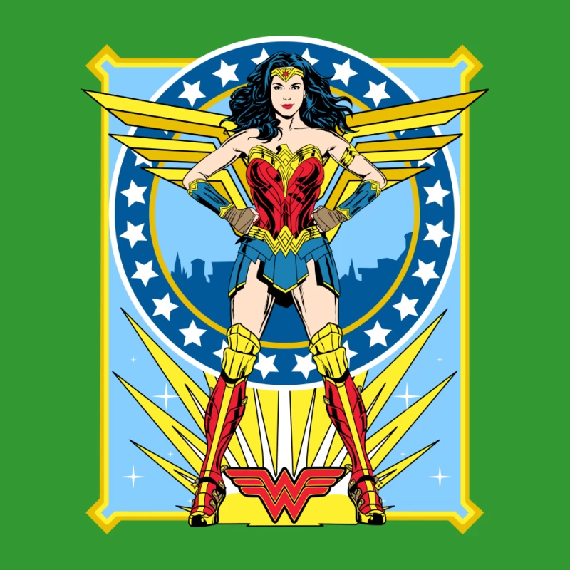 Wonder Woman Comic Art Illustration Pin