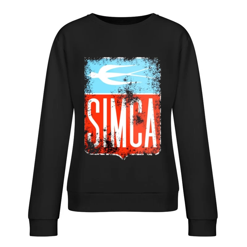 Vintage Simca old bird emblem Female Pullover Sweatshirt