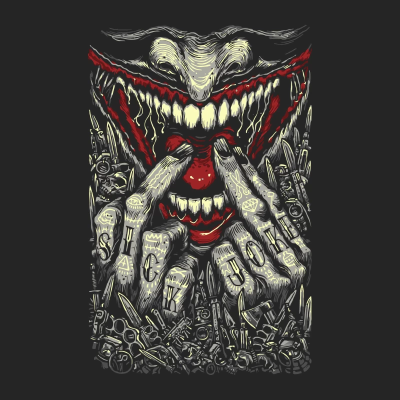 Awesome joker tooth Male Pullover Sweatshirt