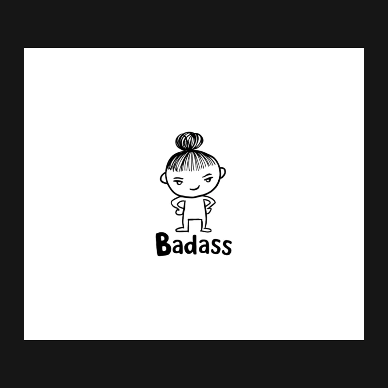 Simple Badass Cartoon Character with Attitude Mouse Pad