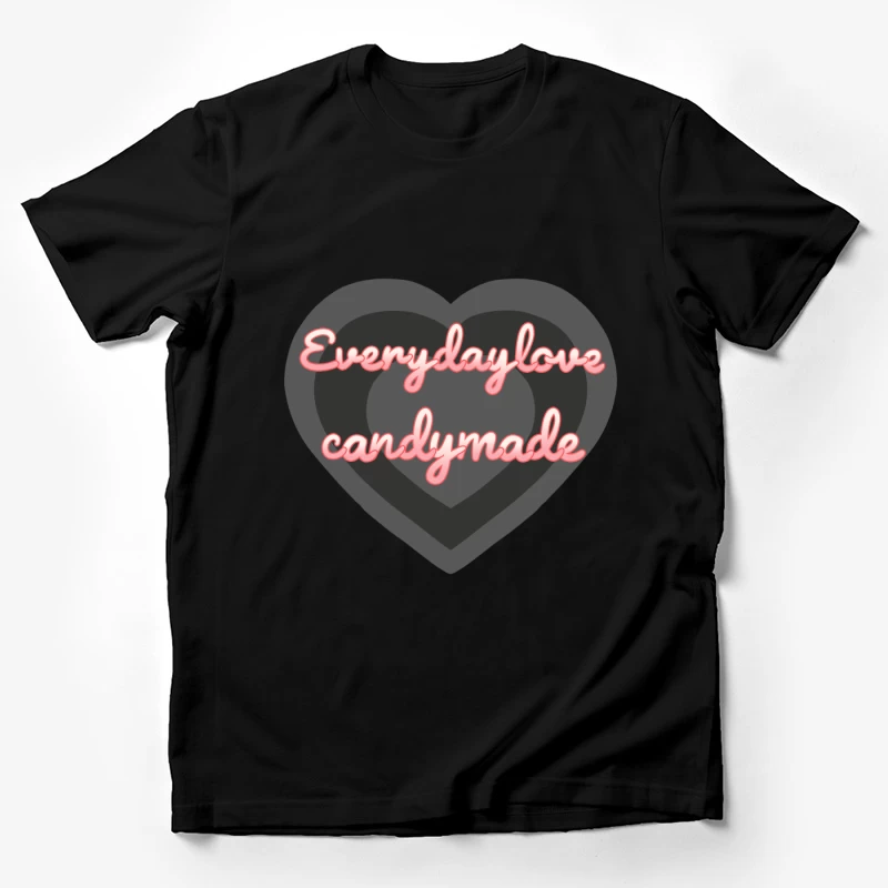 Herzförmiges Design mit Schriftzug Herren T-Shirt