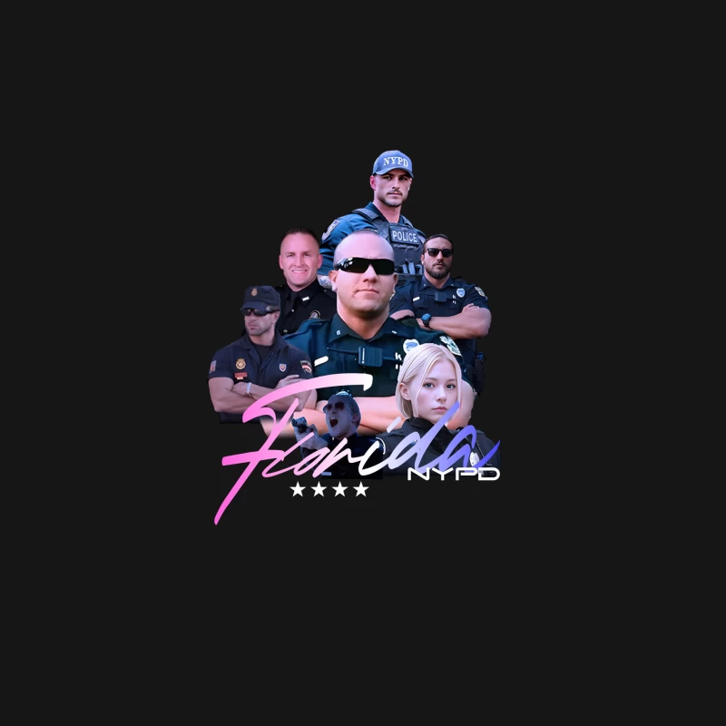 Gruppe von Polizisten mit Schriftzug Herren Langarm T-Shirt