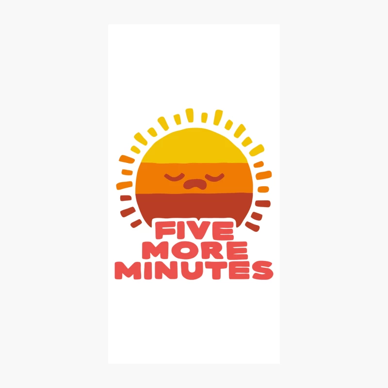 Sleepy Sun Asks for Five More Minutes iPhone Case