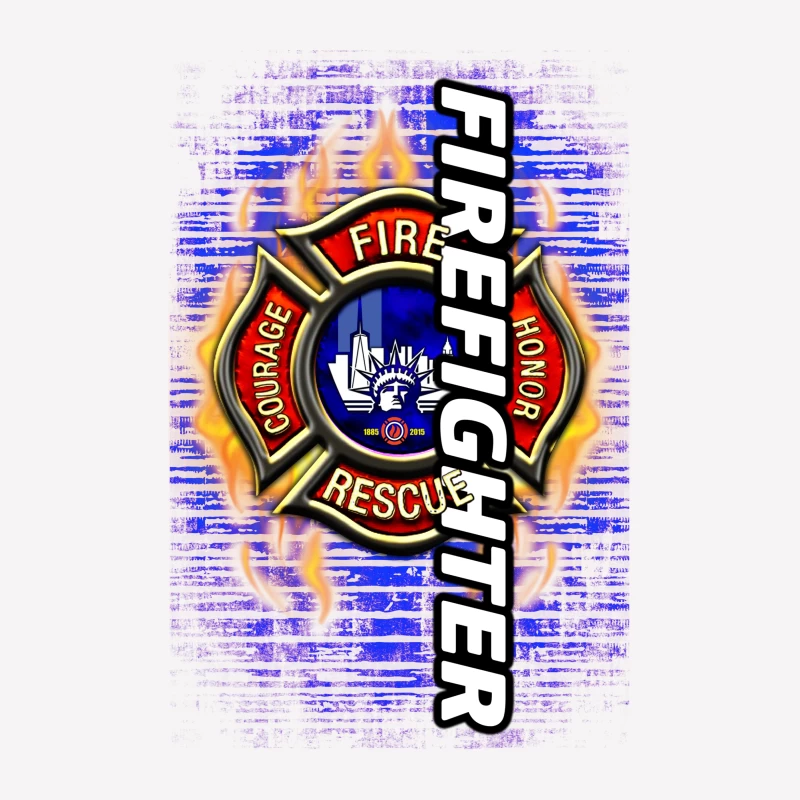Hommage au courage et au sauvetage des pompiers Femme T-Shirt