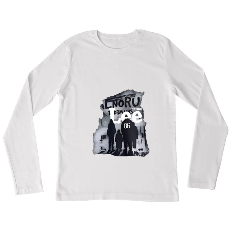 Œuvre d'art de silhouette de famille Femme Manches Longues T-Shirt
