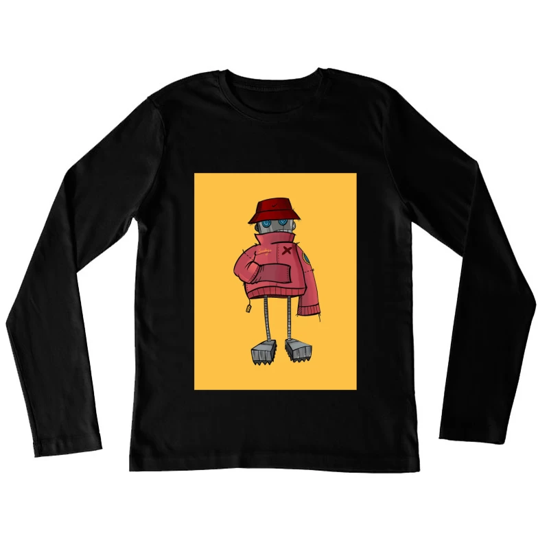 Robokite in Red Hoodie Female Long Sleeve T-Shirt