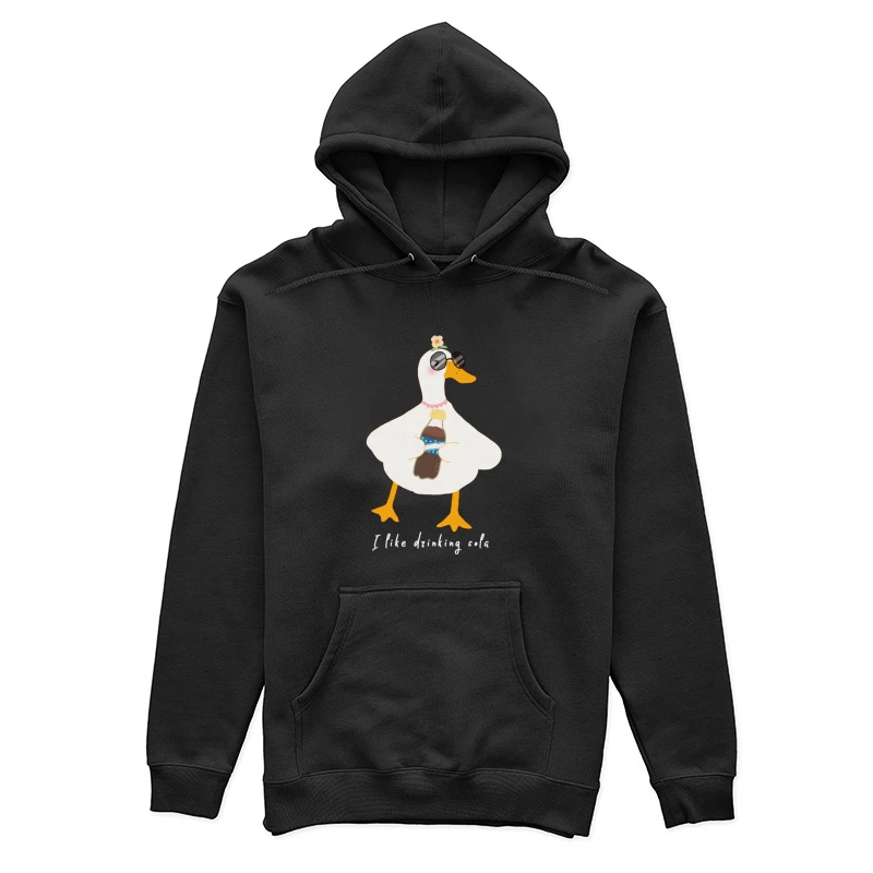 Lustige Ente mit Sonnenbrille und Cola Damen Pullover Hoodie