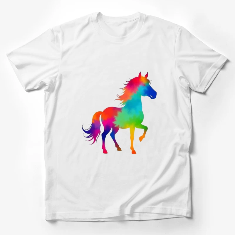 Colorful horse Silhouette Male T-Shirt