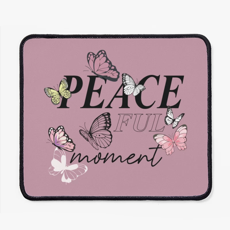 Peaceful Moment – Elegant Butterfly Serenity Mouse Pad