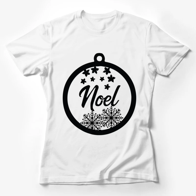 Décoration de Noël avec flocons et étoiles Femme T-Shirt