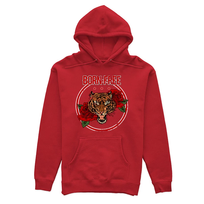 Tigre audacieux avec roses Femme Sweat à capuche