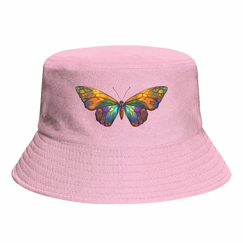 Vibrant Artistic Butterfly Illustration Bucket Hat