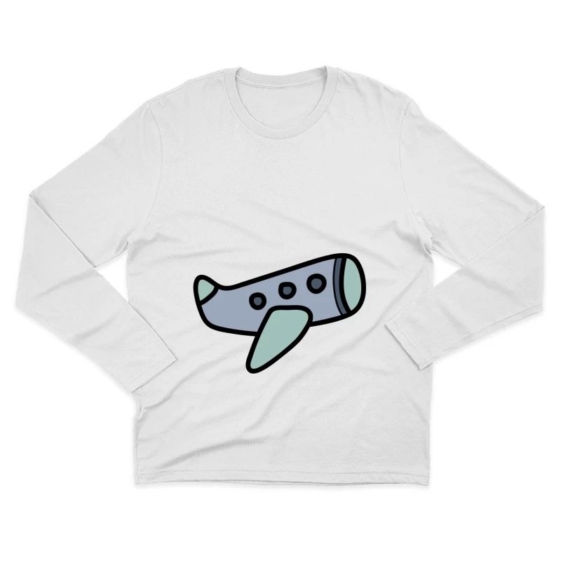 Icône d'avion stylisée Homme Manches Longues T-Shirt