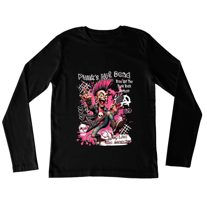 Rébellion Punk Rock Femme Manches Longues T-Shirt