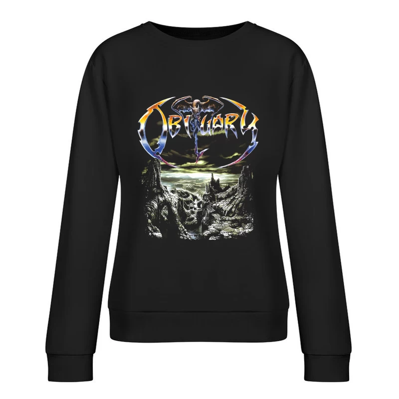 Obituary The End Complete Female Pullover Sweatshirt