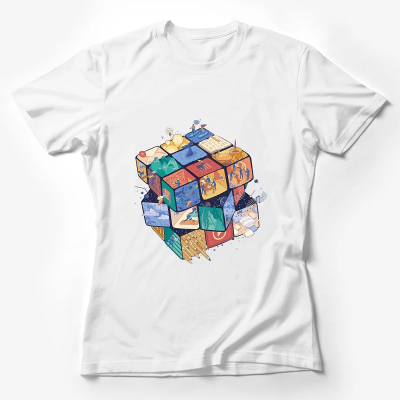 Kubus der Kreativität und Ideen Damen T-Shirt