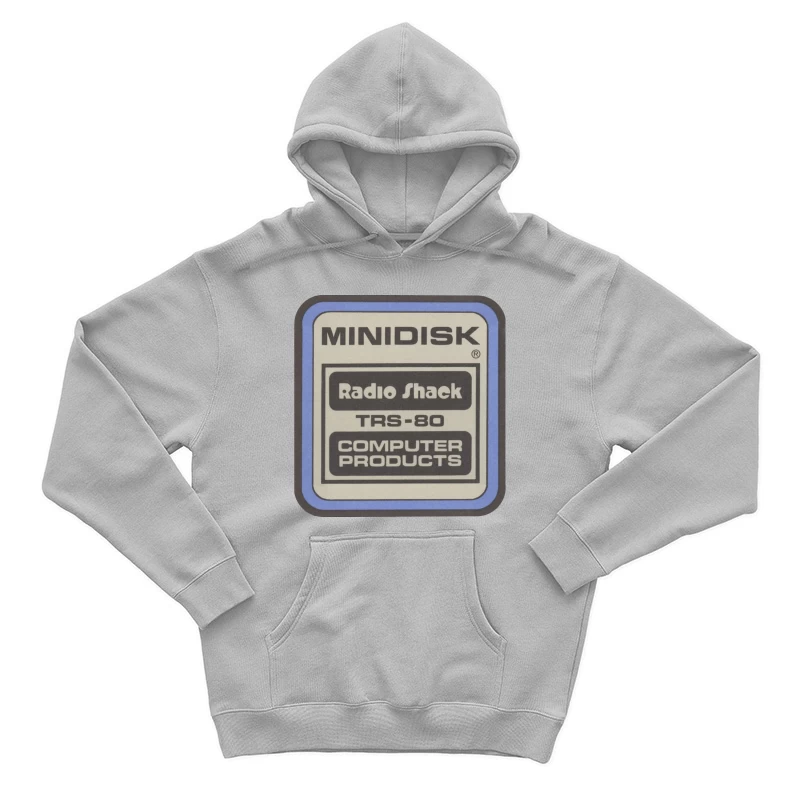 Vintage Radio Shack TRS-80 Minidisk Computer Products Label Male Pullover Hoodie