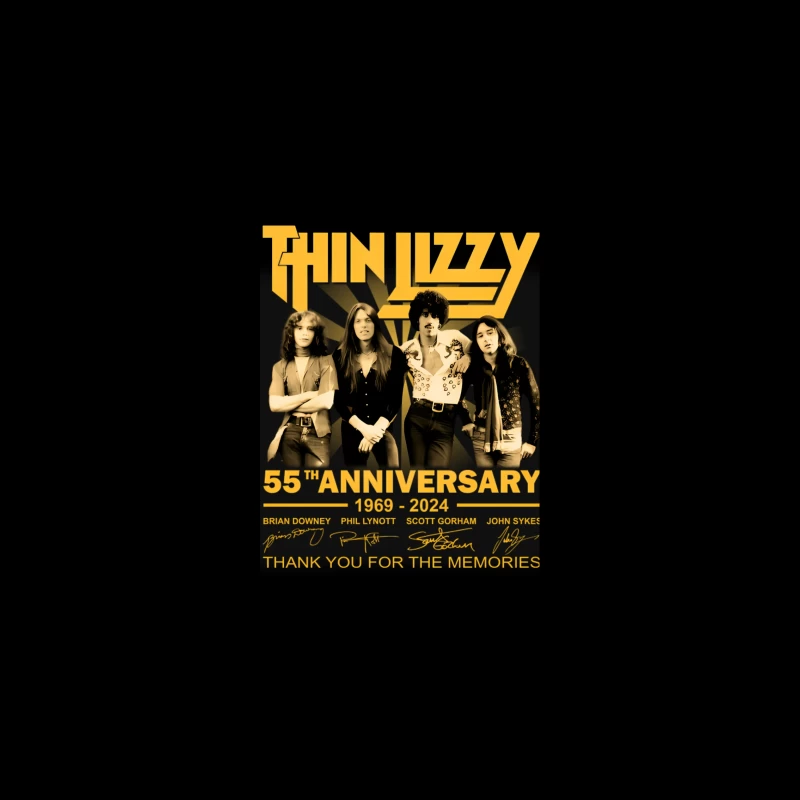 Thin Lizzy 55th Anniversary Commemorative Band Photo (1969-2024) iPhone Case