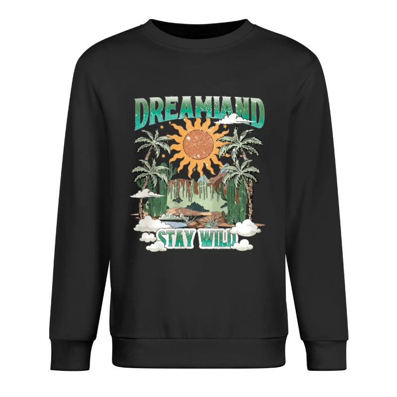 Wildes Traumland mit Palmen Herren Pullover Sweatshirt