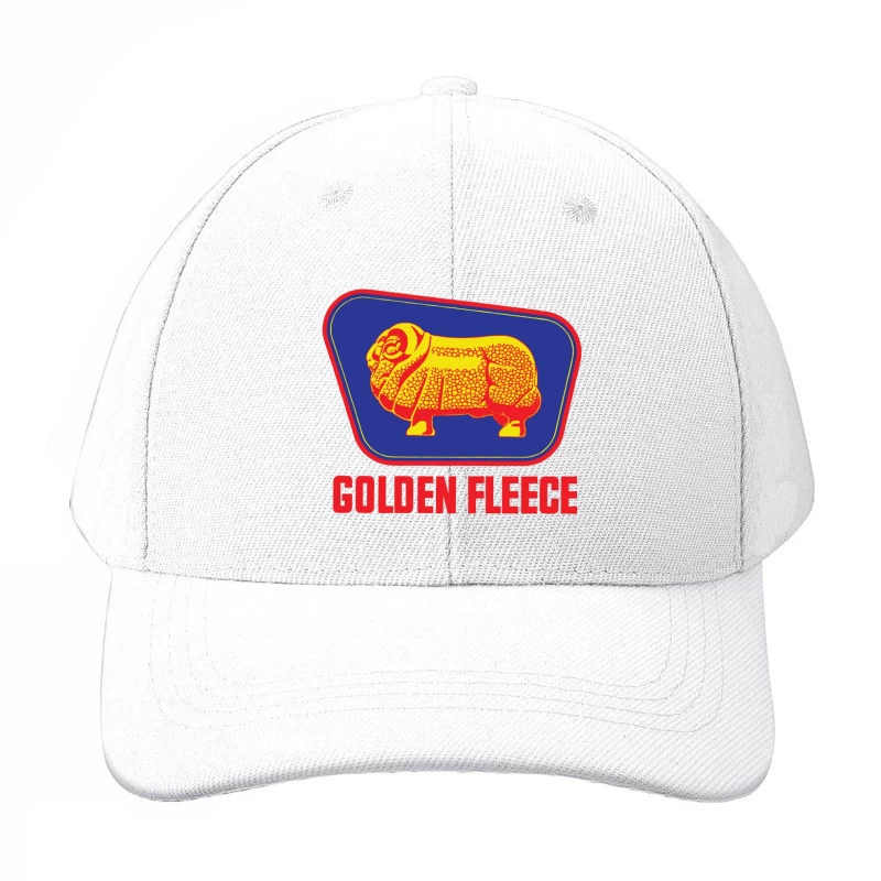 Vintage Golden Fleece Logo with Geometric Sheep Design Baseball Cap