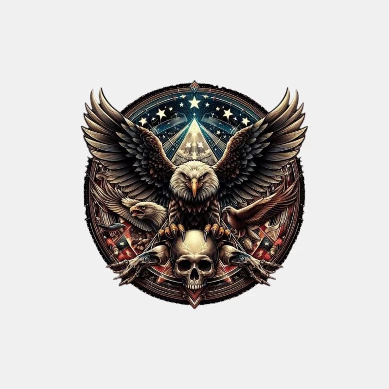Eagle and Skull Symbolism in Fantasy Art Male Tank Top