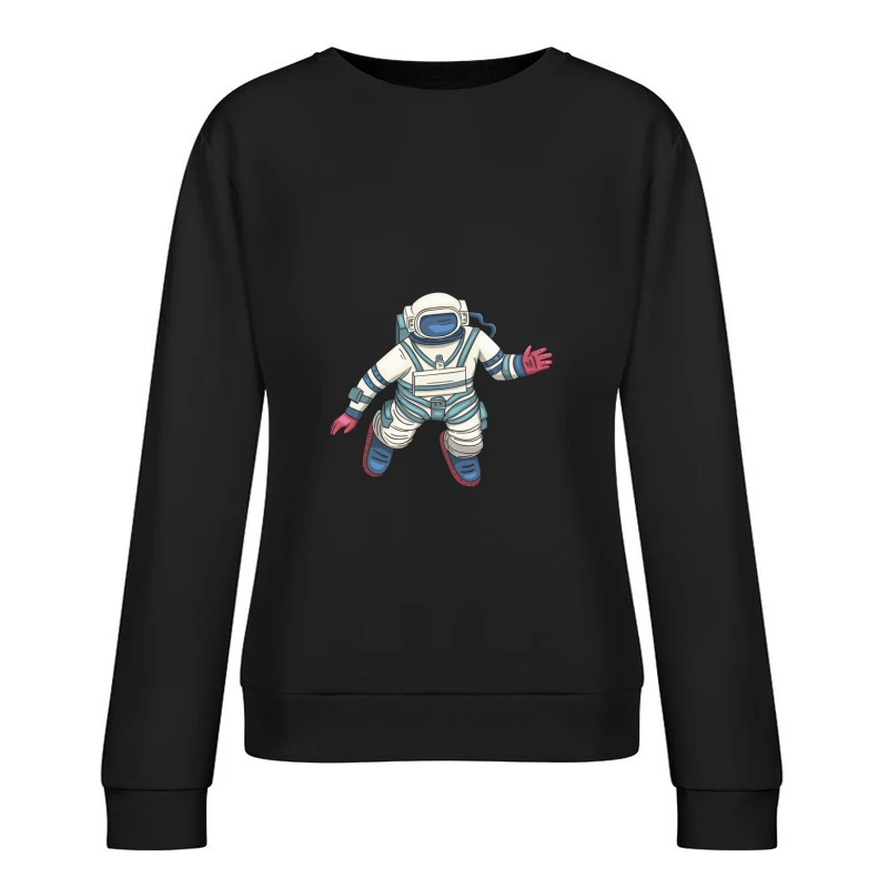 Astronaut im Raumanzug schwebt Damen Pullover Sweatshirt