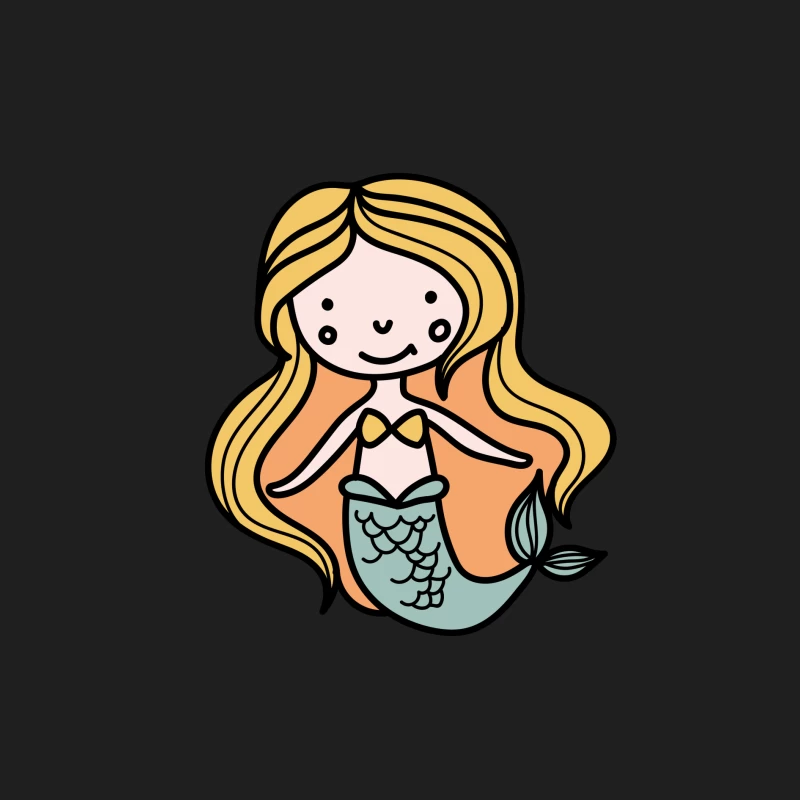 Sirène mignonne en dessin animé Homme Débardeur