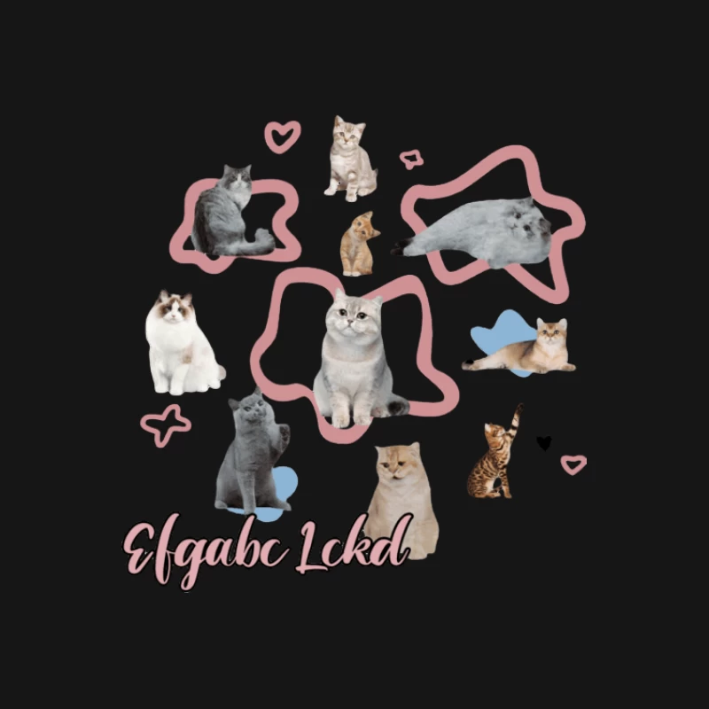 Niedliche Katzen Illustration Herren T-Shirt