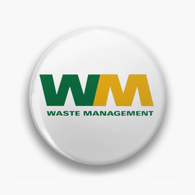 Waste Management (WM) Corporate Logo in Green and Yellow Pin