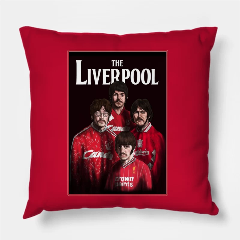 Liverpool/Beatles Mashup Throw Pillow