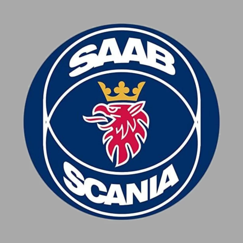 Classic Saab badge Male Pullover Hoodie