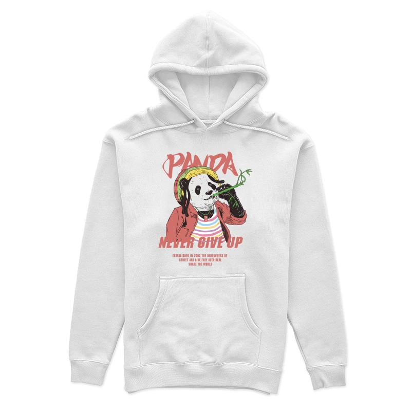 Panda Street Art: Niemals Aufgeben Damen Pullover Hoodie