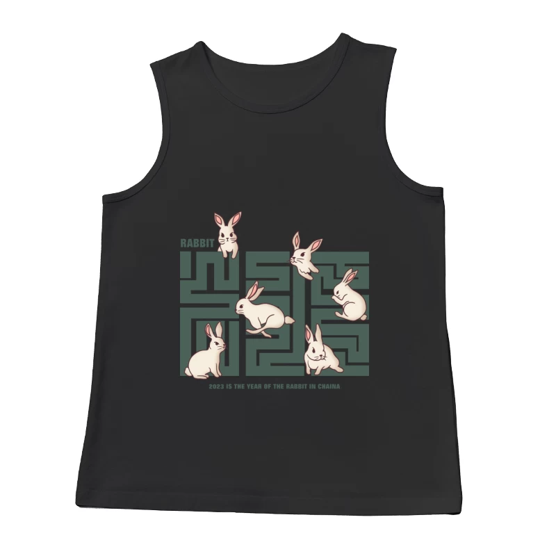 Jahr des Hasen 2023 - Labyrinth Design Herren Tanktops