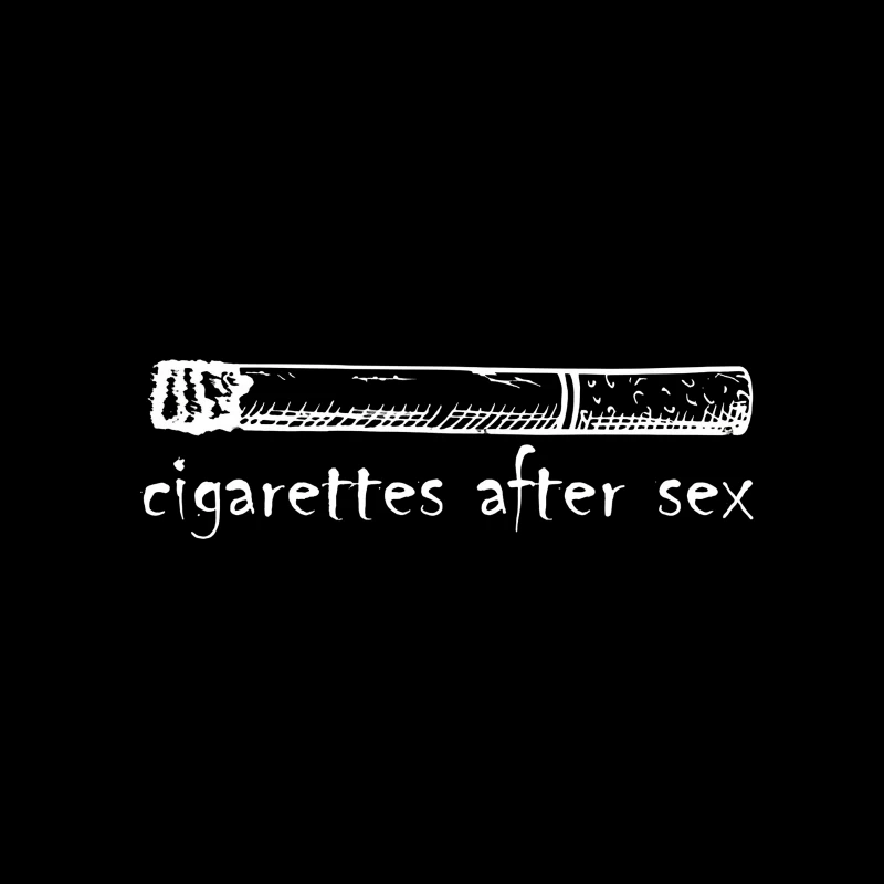 Cigarettes After Sex Logo White Throw Pillow