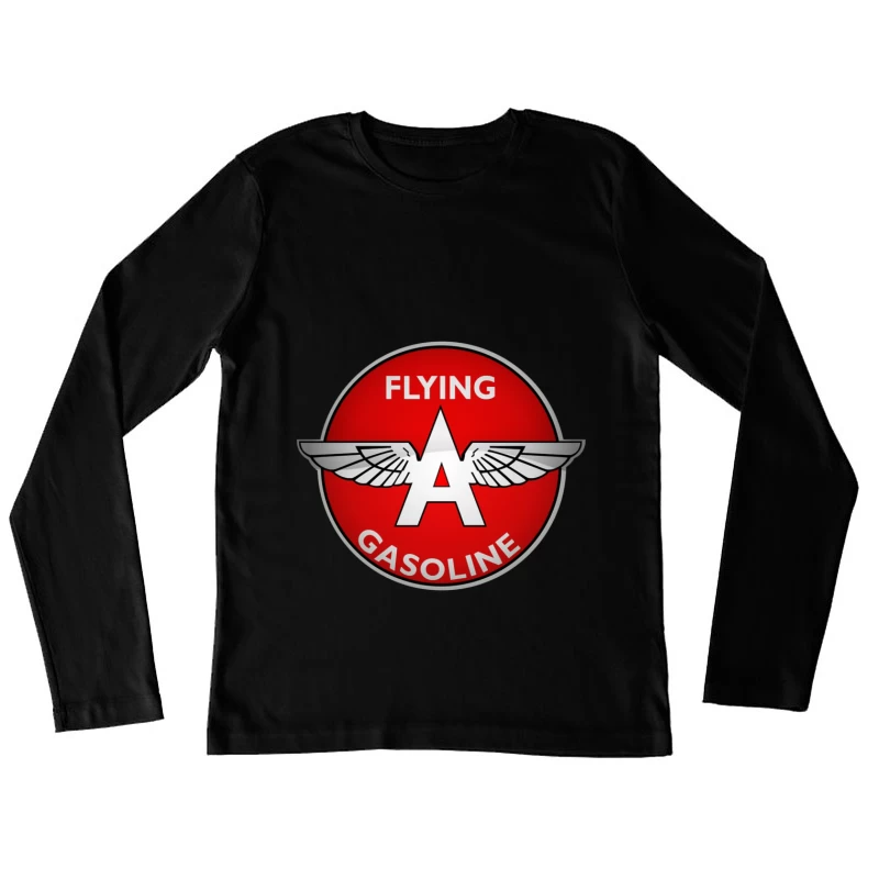 Vintage Flying A Gasoline Aviation Logo Female Long Sleeve T-Shirt