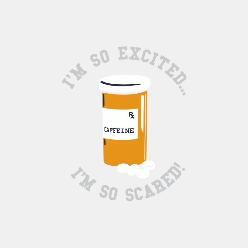 Excited and Scared: Caffeine Prescription Humor Male Tank Top