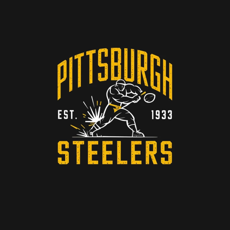 Vintage Style Pittsburgh Steelers NFL Football Team Logo Design Female T-Shirt