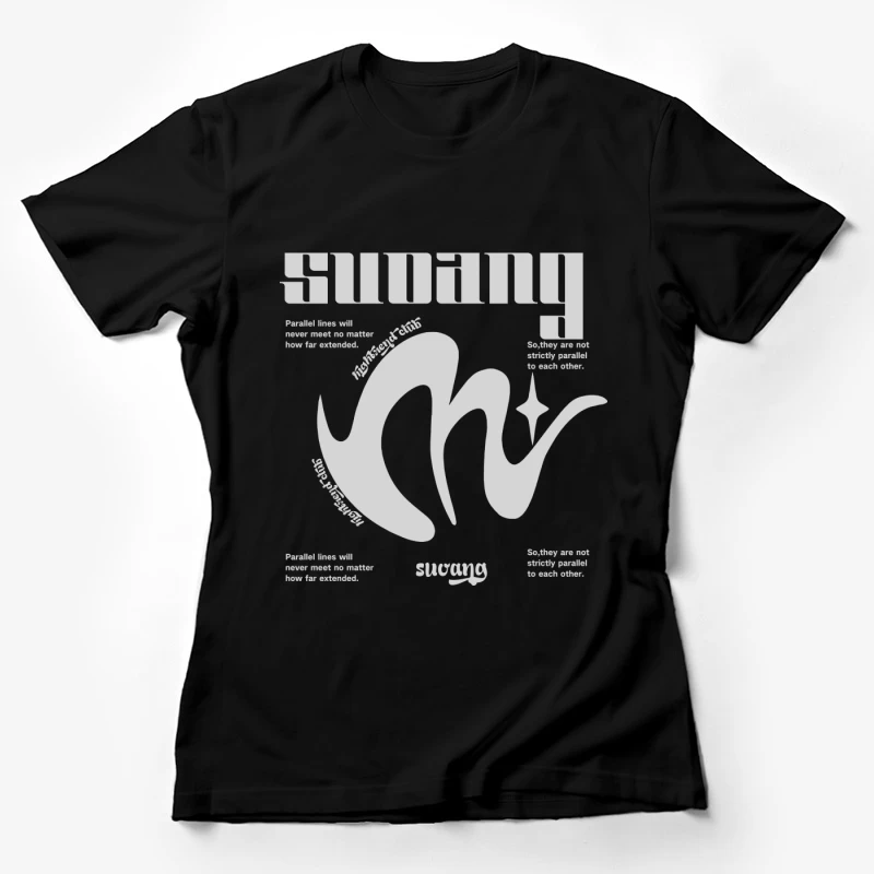 Abstrakte Typografie und Geometrie Damen T-Shirt