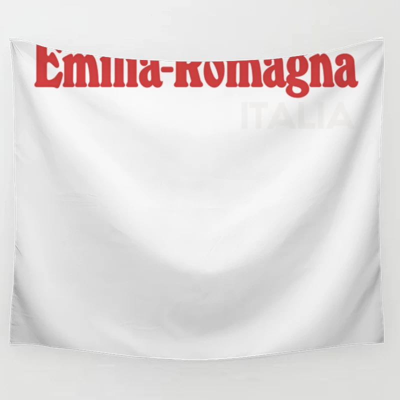 Emilia-Romagna Italia  Retro Italian Region Typography Design Tapestry
