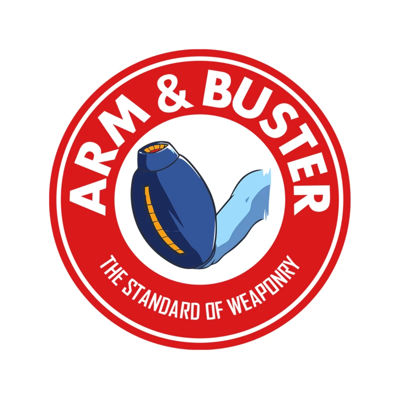 Arm and Buster: Humorous Military Parody Logo Tapestry