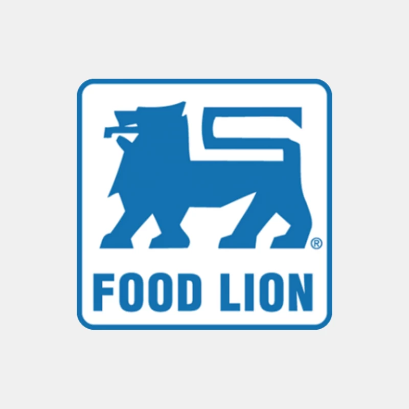 Food Lion Supermarket Chain Blue Logo with Lion Symbol Male Tank Top