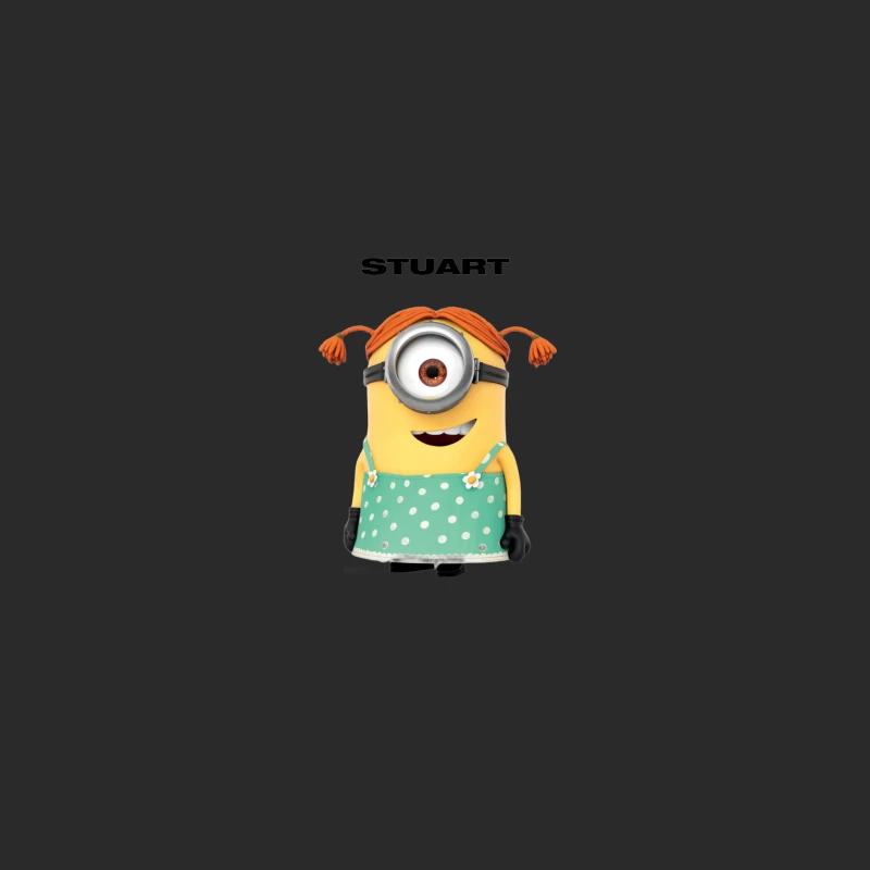 Stuart the Minion: Animated Character in Polka Dot Dress Baseball Cap