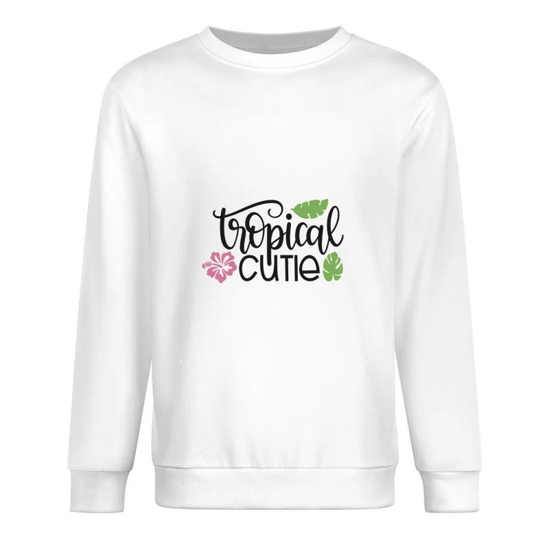 Design Tropical avec Fleurs et Feuilles Homme Sweat-shirt à enfiler